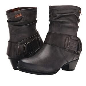 Pikolinos “Brujas” Leather Ankle Boots, Black, Side Zip, Streetwear, Weekend 8.5